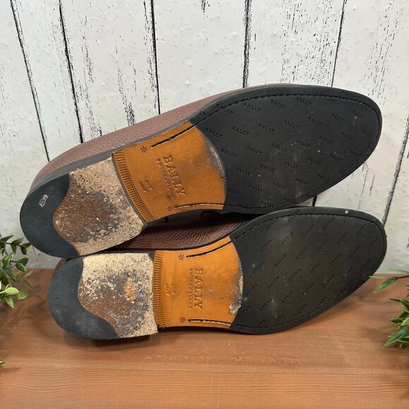 Bally Men's Welmin Brown Leather Loafers Size 9 - Picture 8 of 9